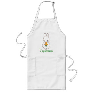 Vegetarische Kawaii Kaninchen-Schürze Lange Schürze