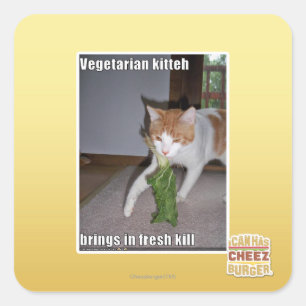 Vegetarische Küche Quadratischer Aufkleber