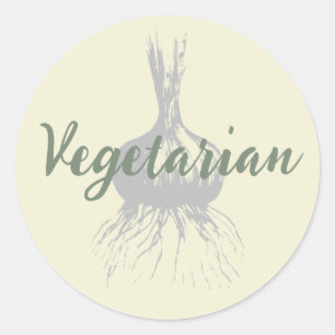 Vegetarische Lebensmittel-Label-Aufkleber Runder Aufkleber