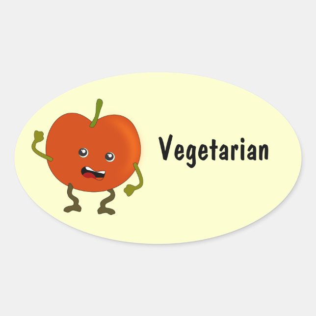 Vegetarische/Vegane Lebensmittelkennzeichnungen: T Ovaler Aufkleber (Vorderseite)