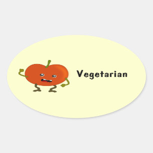 Vegetarische/Vegane Lebensmittelkennzeichnungen: T Ovaler Aufkleber