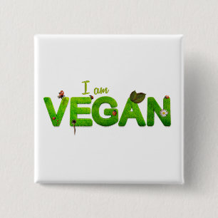 Vegetarische Vegane Liebe Rette Tierfutter-Taste Button