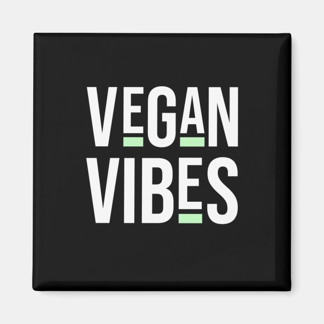 Vegetarische Vegane Vibes Magnet (Vorne)