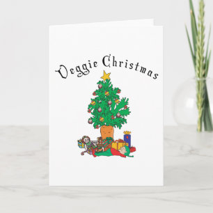 Vegetarische Weihnachtsgeschenke Feiertagskarte