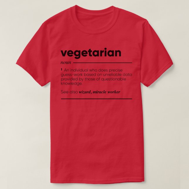 Vegetarischer Funny Definition Premium T - Shirt (Design vorne)