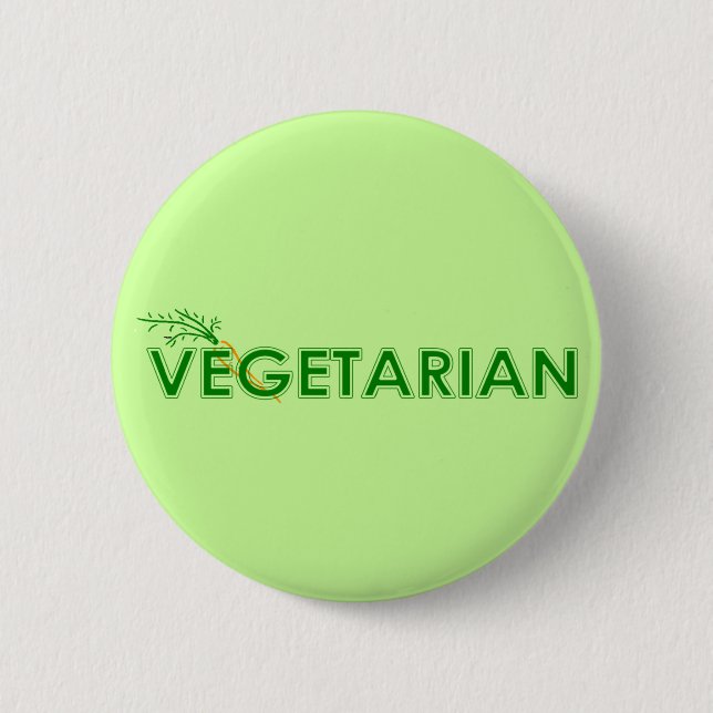 Vegetarischer Knopf Button (Vorderseite)