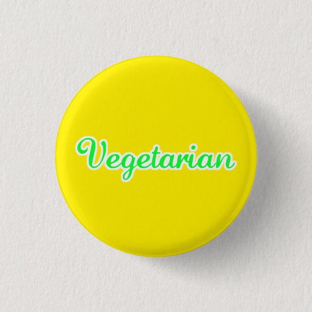 Vegetarischer Knopf Button (Vorderseite)