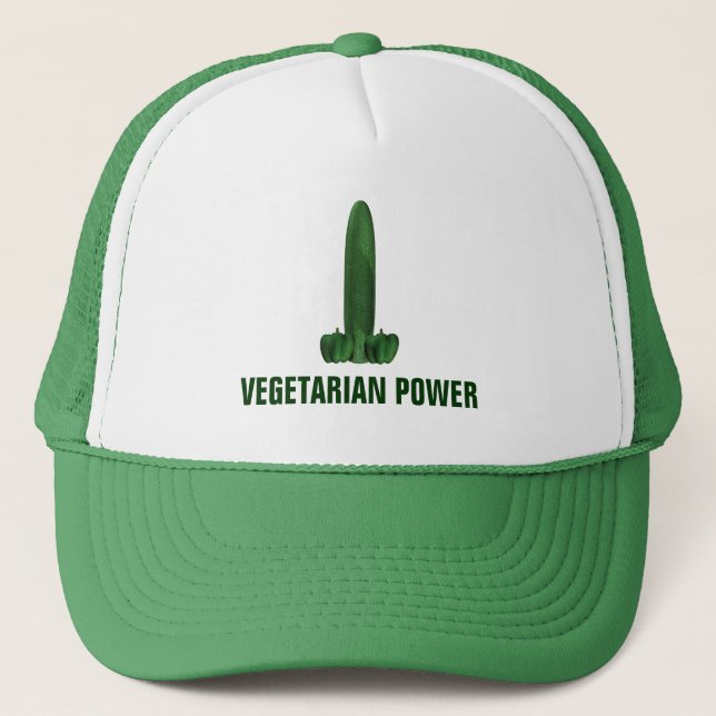 Vegetarischer Power Truckerkappe (Vorderseite)