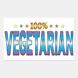 Vegetarischer Stern-Umbau v2 Rechteckiger Aufkleber