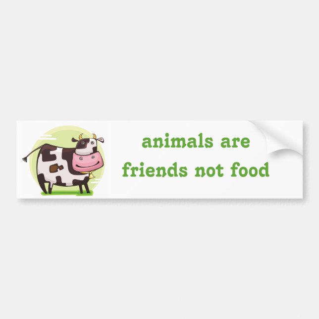 vegetarischer veganer Autoaufkleber (Vorne)