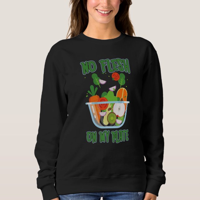 Vegetarischer veganer Gemüse- Essen Restaurant Sweatshirt (Vorderseite)