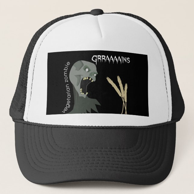 Vegetarischer Zombie will Graaaains! Truckerkappe (Vorderseite)