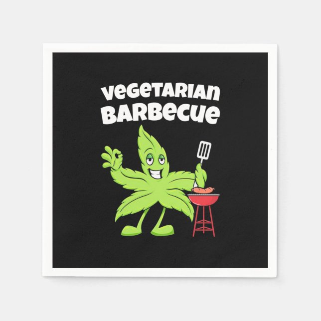 Vegetarisches Barbecue Serviette (Vorderseite)
