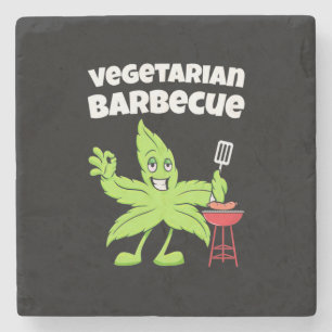 Vegetarisches Barbecue Steinuntersetzer