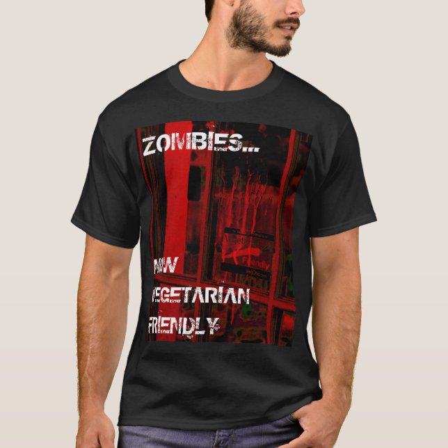 Vegetarisches freundliches Zombiet-stück T-Shirt (Vorderseite)