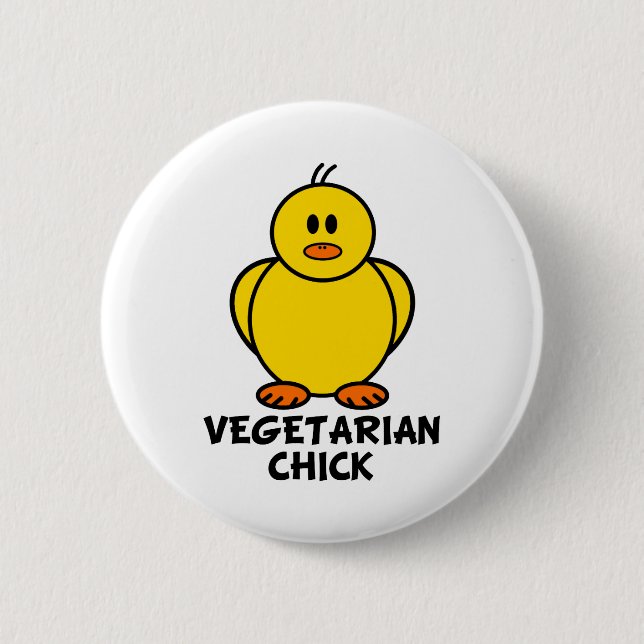 Vegetarisches Küken Button (Vorderseite)