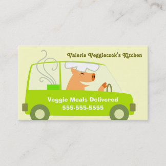 Vegetarisches Mahlzeit-Lieferungs-Geschäft Visitenkarte