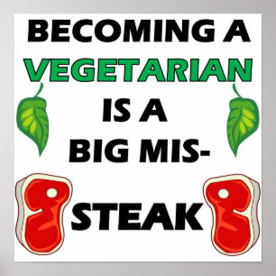 Vegetarisches Steak voll Poster