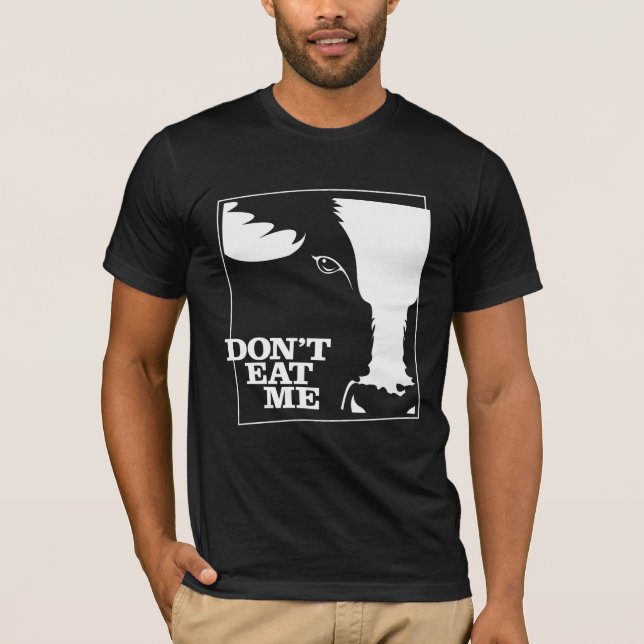 Vegetarisches und Veganes Shirt essen Sie mich nic (Vorderseite)
