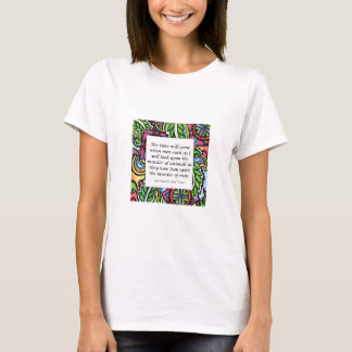 Vegetarisches Zitat Leonardo da Vincis T-Shirt