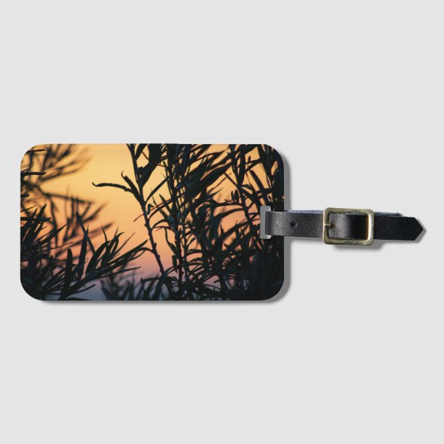 Vegetation bei Sonnenuntergang Gepäckanhänger (Vorderseite (Horizontal))