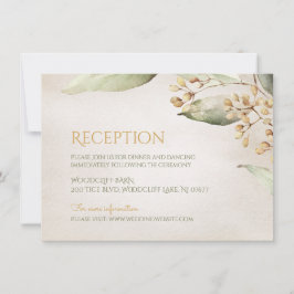 Végétation botanique Carte de réception rustique v