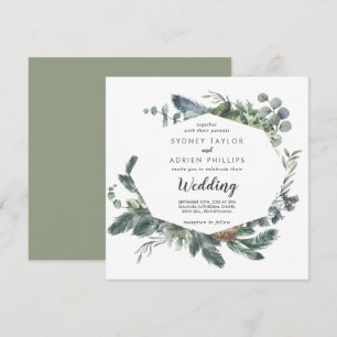 Végétation d'hiver Faire-part de mariage informel