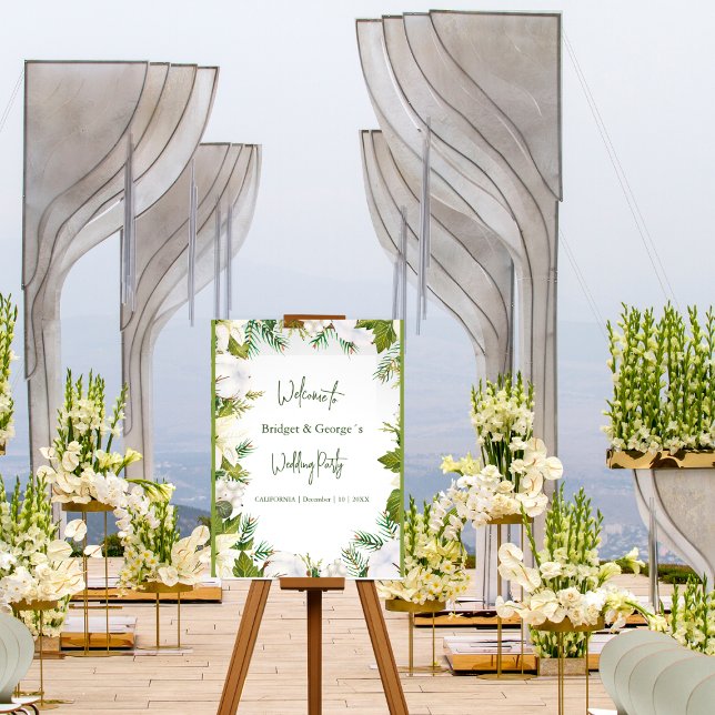 Végétation florale d'hiver Accueil Mariage dépoli (Créateur téléchargé)