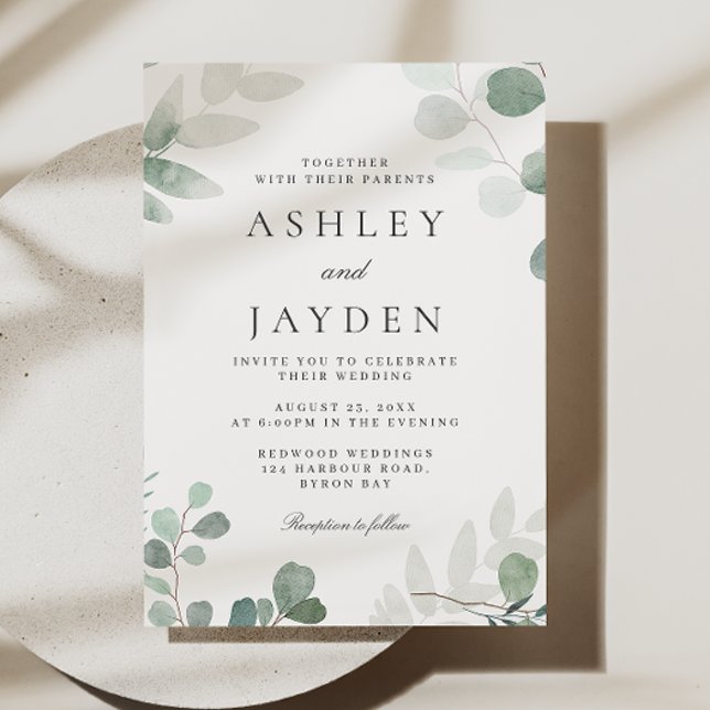 Végétation moderne Printemps de mariage Invitation (Créateur téléchargé)