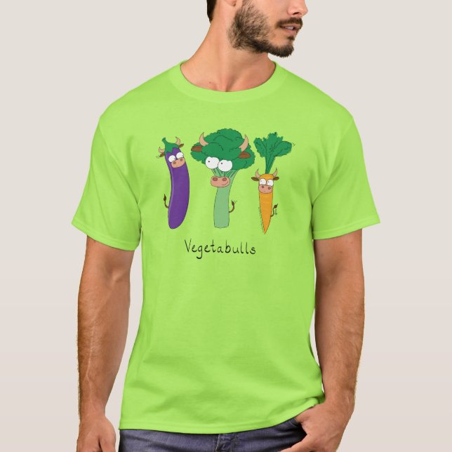Végétaux Bulls Légumes Amusants T-shirt Homme (Devant)