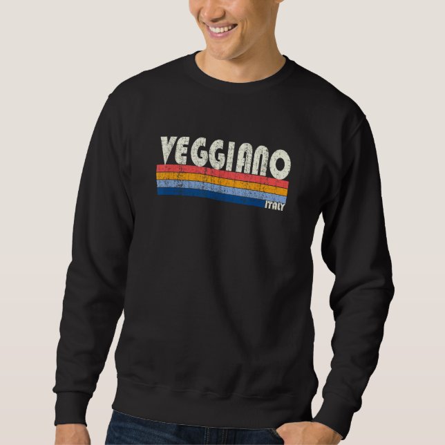 Veggiano Italy Retro 70s 80s Style Sweatshirt (Vorderseite)