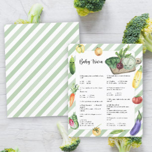 Veggie Baby Dusche Baby Trivia Baby Shower Game