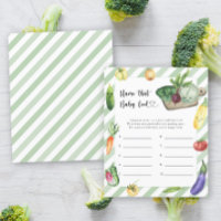 Veggie Babydusche - Benennen Sie das Baby Food Gam