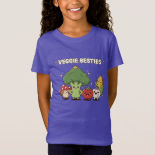 Veggie Besties Süße Kawaii Cartoon-Gemüse T-Shirt