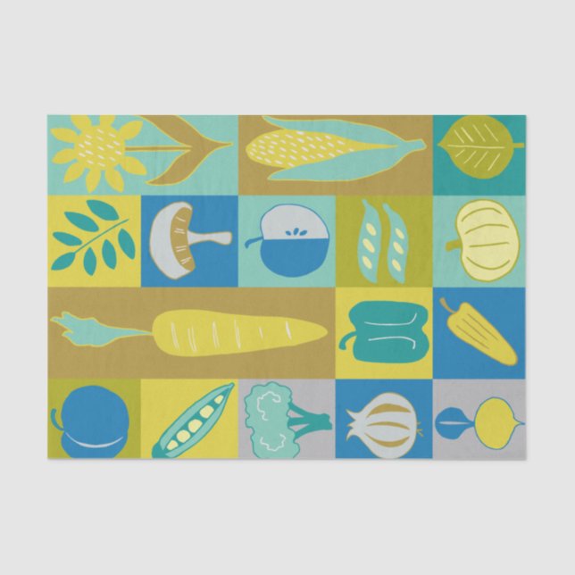 Veggie Blocks II Seidenpapier (Vorderseite)