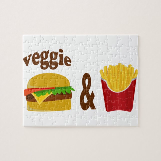 Veggie Burger and Fries (Horizontal)
