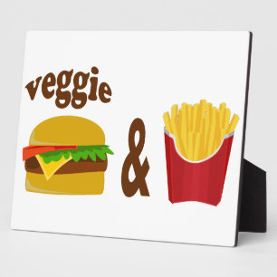 Veggie Burger and Fries Fotoplatte
