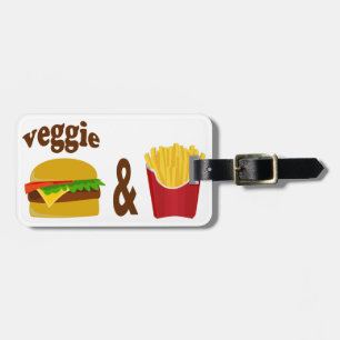 Veggie Burger and Fries Gepäckanhänger