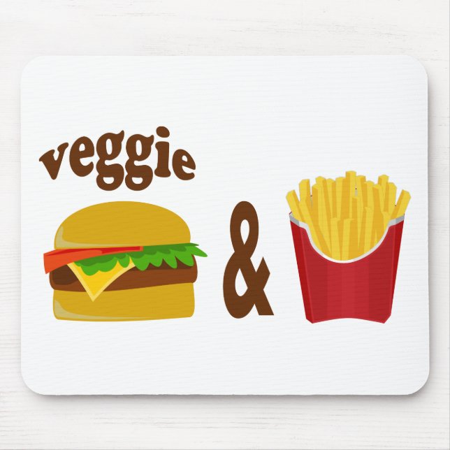 Veggie Burger and Fries Mousepad (Vorne)