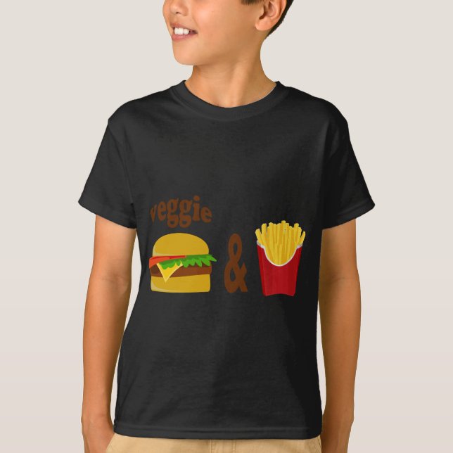 Veggie Burger and Fries T-Shirt (Vorderseite)