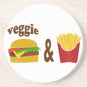 Veggie Burger and Fries Untersetzer