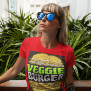 VEGGIE BURGER VEGANE VEGETARISCHE T - SHIRT