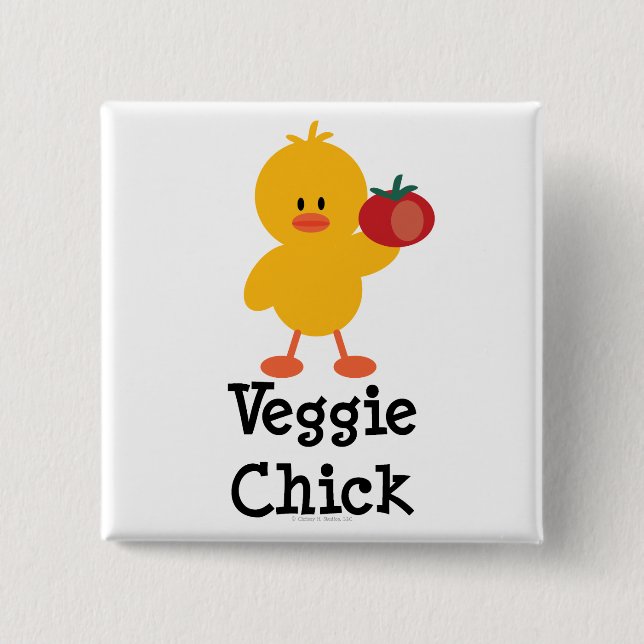 Veggie Chick Button (Vorderseite)