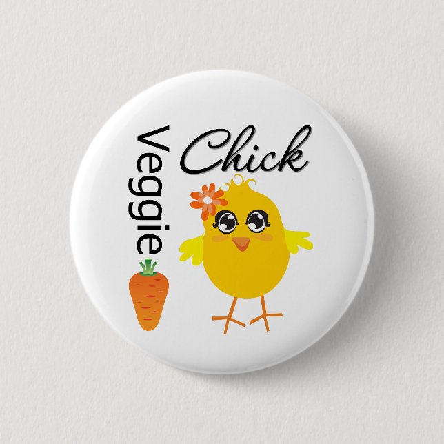 Veggie Chick Button (Vorderseite)