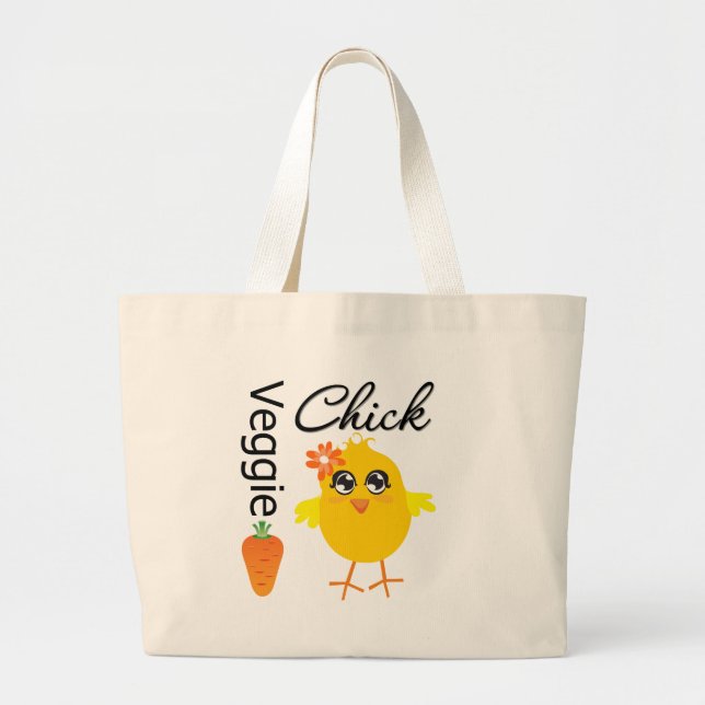 Veggie Chick Jumbo Stoffbeutel (Vorne)