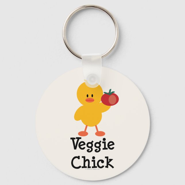 Veggie Chick Schlüsselkette Schlüsselanhänger (Vorderseite)