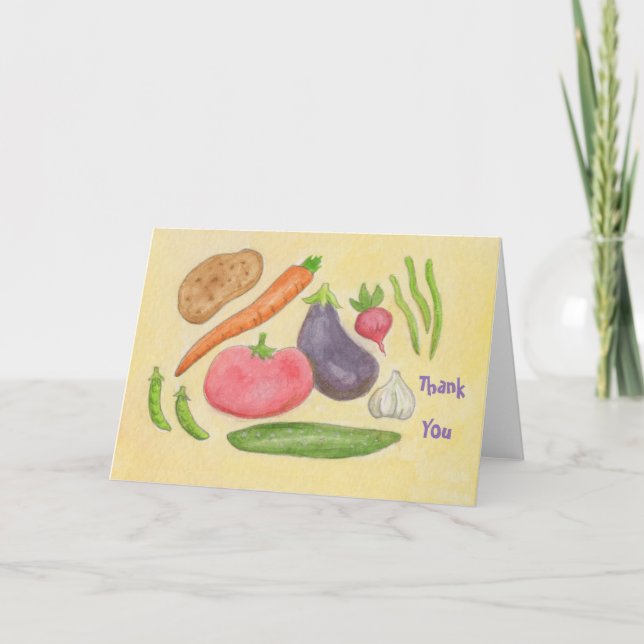Veggie danken Ihnen zu kardieren Dankeskarte (Vorderseite)