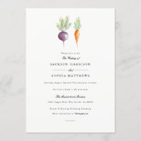 Veggie Duo | Invitation de mariage aquarelle