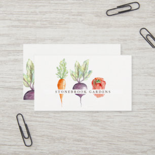 Veggie-Flecken-Aquarell-Visitenkarte Visitenkarte