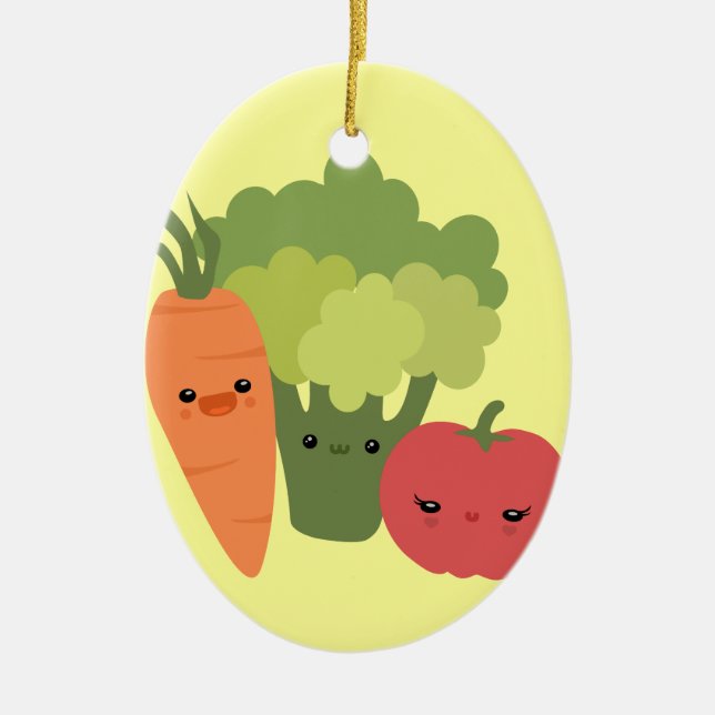 Veggie-Freunde Keramikornament (Vorne)